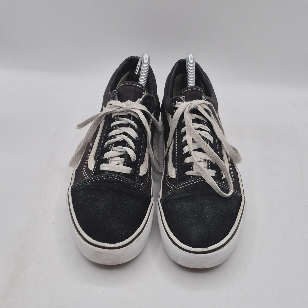 Vans Old Skool Shoes Mens Size 8 Black Suede Canvas Low Top Skate Sneakers - Picture 6 of 11